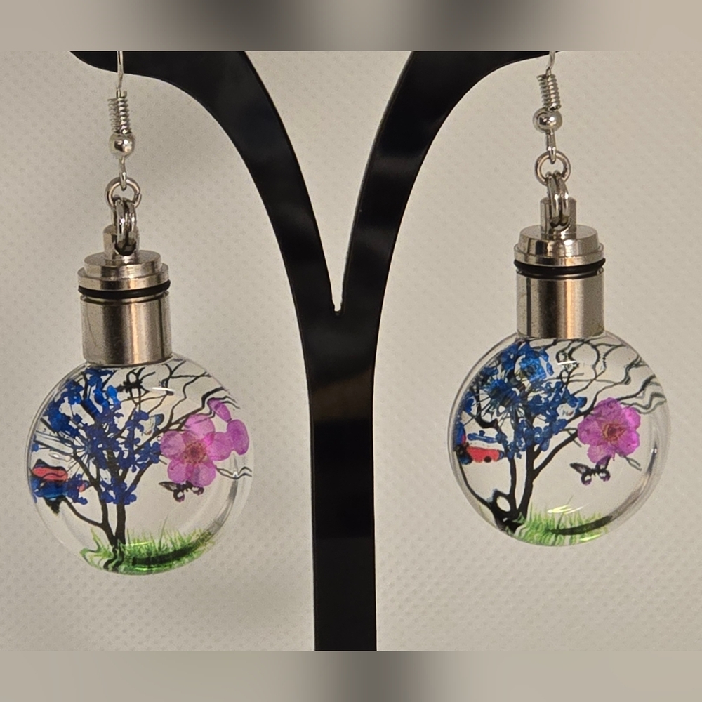Floral light-up earrings